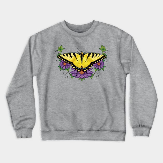 Tiger Butterfly Crewneck Sweatshirt by rvkhart